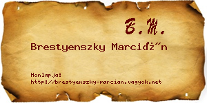 Brestyenszky Marcián névjegykártya